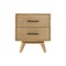 Homeroots 24" Solid Wood and Wood Two Drawer Nightstand 473036 - alternate 1