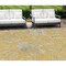 Homeroots 9' X 12' Gold Beige And Fern Green Floral Washable Indoor Outdoor Area Rug 589468 - alternate 1