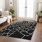 Homeroots 5' X 8' Black And Beige Abstract Washable Indoor Outdoor Area Rug 601105 - alternate 7