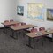 Regency Cain T-Base Training Seminar Table W/ 2 M Stack Chairs, 66 in W, 24 in L, Noble Oak MTRCT6624NO47BY - alternate 8