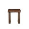 Homeroots 23" Dark Brown And Brown Wood Solid Wood Square End Table 521948 - alternate 1