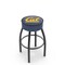 Holland Bar Stool Co 30" 4" Cal Cushion Seat, Blk Wrinkle Base Swivel Bar Stool L8B130Cal-Un - alternate 1