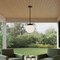 Homeroots 10" Black And White Frosted LED Dimmable Outdoor Globe Hanging Light 683462 - alternate 8