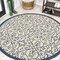 Jonathan Y Madrid Vintage Filigree Textured Weave Navy/Beige 5 ft Round Indoor/Outdoor Area Rug SMB107G-5R - alternate 1
