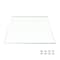 Fab Glass And Mirror 12in Square Ultra Clear Glass Table Top, Flat Edge, Low Iron Extra Clear Tempered Glass 1/4 LI-12SQ6THFL - alternate 1