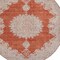 Homeroots 8' Rust And Beige Round Oriental Washable Indoor Outdoor Area Rug 597748 - alternate 5