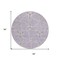 Homeroots 8' Lavender And Ivory Round Geometric Washable Indoor Outdoor Area Rug 612883 - alternate 6