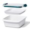 Oxo Good Grips 6.3 cups White and Blue Split Food Container w/Lid 11301500 - alternate 4