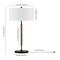Homeroots 25" Brown and Black Metal Two Light Table Lamp With White Drum Shade 524306 - alternate 6