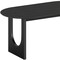 Homeroots 67" Black Solid Wood Double Pedestal Base Oval Dining Table 712158 - alternate 5