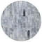Homeroots 8' Blue And Gray Round Striped Washable Indoor Outdoor Area Rug 615514 - alternate 7