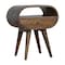 Homeroots 21" Brown Solid Wood Round One Drawer Nightstand 651857 - alternate 9