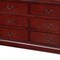 Homeroots 57" Brown Solid Wood Double Dresser 374204 - alternate 8