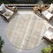 Homeroots 8' Ivory Beige And Tan Round Plaid Washable Indoor Outdoor Area Rug 613971 - alternate 6
