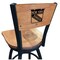 Holland Bar Stool Co 36" Blk Wrinkle New York Rangers Swivel Bar Stool, Laser Engraved Back L03836BWMedMplANYRangMedMpl - alternate 1