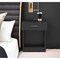Homeroots 22" Black Wood One Drawer Nightstand 543644 - alternate 8