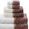 Homeroots Set of Six White And Burgundy Cotton With Paisley Jacquard Towel Set, 6PK 662348 - alternate 5