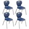 Correll Stacking Student Chair, 18in, Light Texture Seat, Chrome Legs, Navy, 4PK CSCHR18-45-4PK - alternate 10