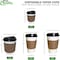 Ecoquality 10oz White Paper Coffee Cups with Black Dome Lids and Sleeves - For Home, Office, 100PK EQ10WHTPCBDLS-100 - alternate 6