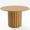 Homeroots 46" Brown Solid Wood Pedestal Base Round Top Dining Table 720995 - alternate 1