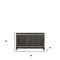 Homeroots 66" Gray Solid and Manufactured Wood Nine Drawer Triple Dresser 490478 - alternate 5