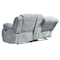 Homeroots 77" Light Gray Manual Reclining Loveseat With Storage 561562 - alternate 7