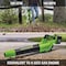 Greenworks 24V, 2 x 24V 585 CFM 140 MPH Axial Leaf Blower with, 2 4.0 Ah Batteries & Charger 2419302 - alternate 6