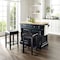 Crosley Oxford Kitchen Island W/Square Seat Stools KF300065BK - alternate 9