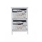 Homeroots 12.5" X 16" X 25" White Blue Portable 2 Drawers 364165 - alternate 1