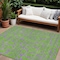 Homeroots 8' X 10' Lime Green And Purple Geometric Washable Indoor Outdoor Area Rug 599211 - alternate 1