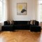 Homeroots Black Velvet U Shaped Three Piece Sofa and Chaise Sectional With Toss Pillows 643877 - alternate 13