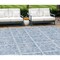 Homeroots 10' X 14' Sky Blue And Denim Blue Medallion Washable Indoor Outdoor Area Rug 589349 - alternate 1