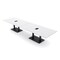 Skutchi Designs Rectangle Conference Table With Power, 48 in W, 168 in L, White HAR-REC-48X168-DOU.BK-W960-EBLK - alternate 1