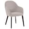 Leisuremod Elias Dining Chair Upholstered in Leather Velvet and Powder Coated Iron Legs EDC21LGR - alternate 1