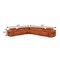 Homeroots Camel Italian Leather Modular L Shaped Eight Piece Corner Sectional With Console 534862 - alternate 10