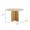 Homeroots 45" Beige Solid Wood Pedestal Base Round Top Dining Table 712168 - alternate 4