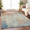Homeroots 5' X 8' Teal Blue Abstract Washable Indoor Outdoor Area Rug 607729 - alternate 7