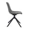 Leisuremod Markley Modern Leather Swival Dining Chair With Metal Legs in Grey MSCBL-18-GR - alternate 9