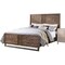Homeroots Solid Wood Queen Brown and Black Bed 285868 - alternate 4