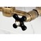 Kingston Brass Two-Handle Wall Mount Bridge Kitchen Faucet, Antique Brass KS1263PKX - alternate 6