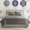 Lavish Home 3-Piece King Quilt Bedding Set Bedspread and 2 King Pillow Shams with Embossed Diamond Pattern, Gray 66-001-KGY - alternate 9