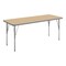 Flash Furniture Wren 60 in x 24 in Adjustable Height Activity Table, Thermal Laminate Top, Short Legs, Light Natural XU-A2460-REC-LTNAT-T-P-GG - alternate 1