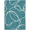 Homeroots 9' X 12' Teal Blue And Ivory Abstract Washable Indoor Outdoor Area Rug 597527 - alternate 8