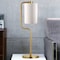 Homeroots 24" Brass Metal Table Lamp With White Cylinder Shade 524423 - alternate 8