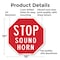 Signmission Stop Sound Horn, 10 Inch X 10 Inch, Aluminum Metal Signs OC-A-10-12 - alternate 5