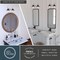 Vaxcel Galena 18 in W 2-Light Matte Black, Satin Nickel Nautical Coastal Bathroom Vanity Fixture W0402R - alternate 8