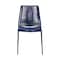 Homeroots Set of Two 22" Blue Metal Outdoor Dining Chair, 2PK 490251 - alternate 5