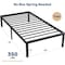 Simple Deluxe Twin Size Bed Frame, 14 Inch Platform Bed No Box Spring Needed, Sturdy Metal Bed Frame Twin Size, S 3A88FNBFRATWIN14BLK - alternate 7