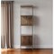 Homeroots 71" Brown And Silver Metal and Wood Four Tier Bookcase 380385 - alternate 8