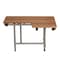 Homeroots 30" Brown Wall Mount Teak Rectangular Shower Bench With Legs 549357 - alternate 1